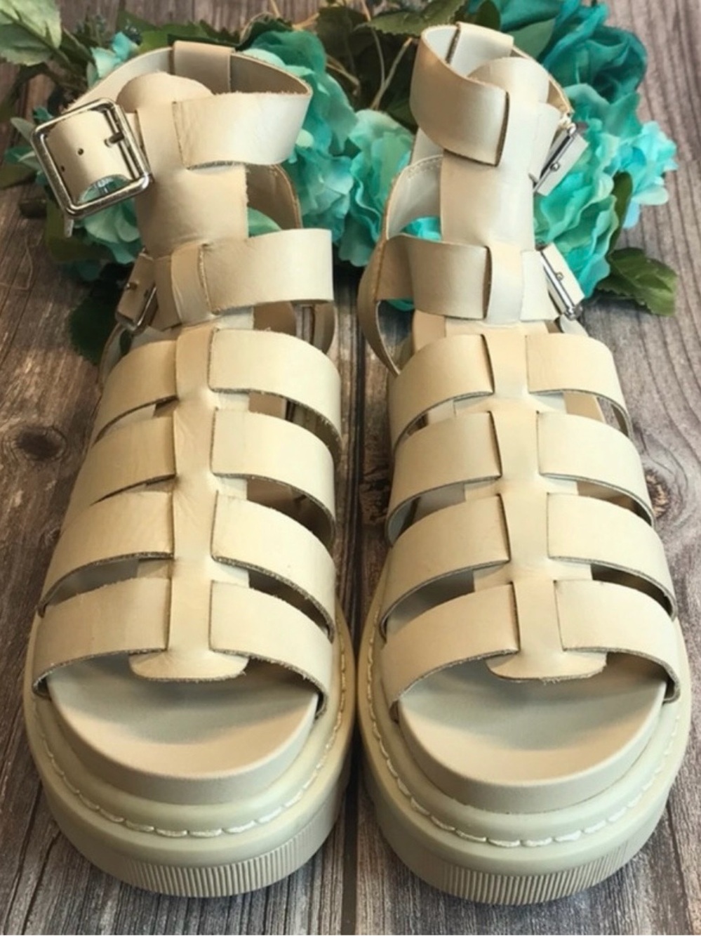 Steve Madden Benefit Natural Lug Sole Gladiator Sandals